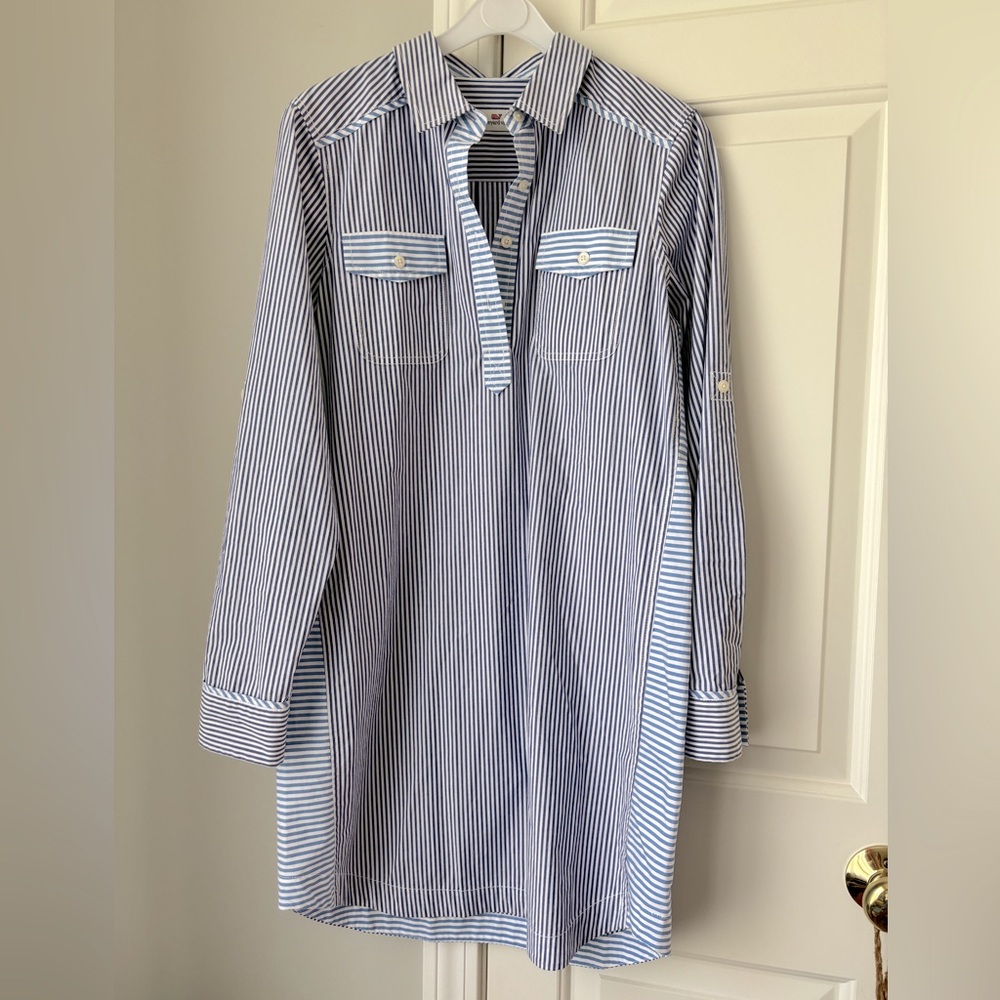 New! Vineyard vines crisp cotton pinstripe dress (size 4)
